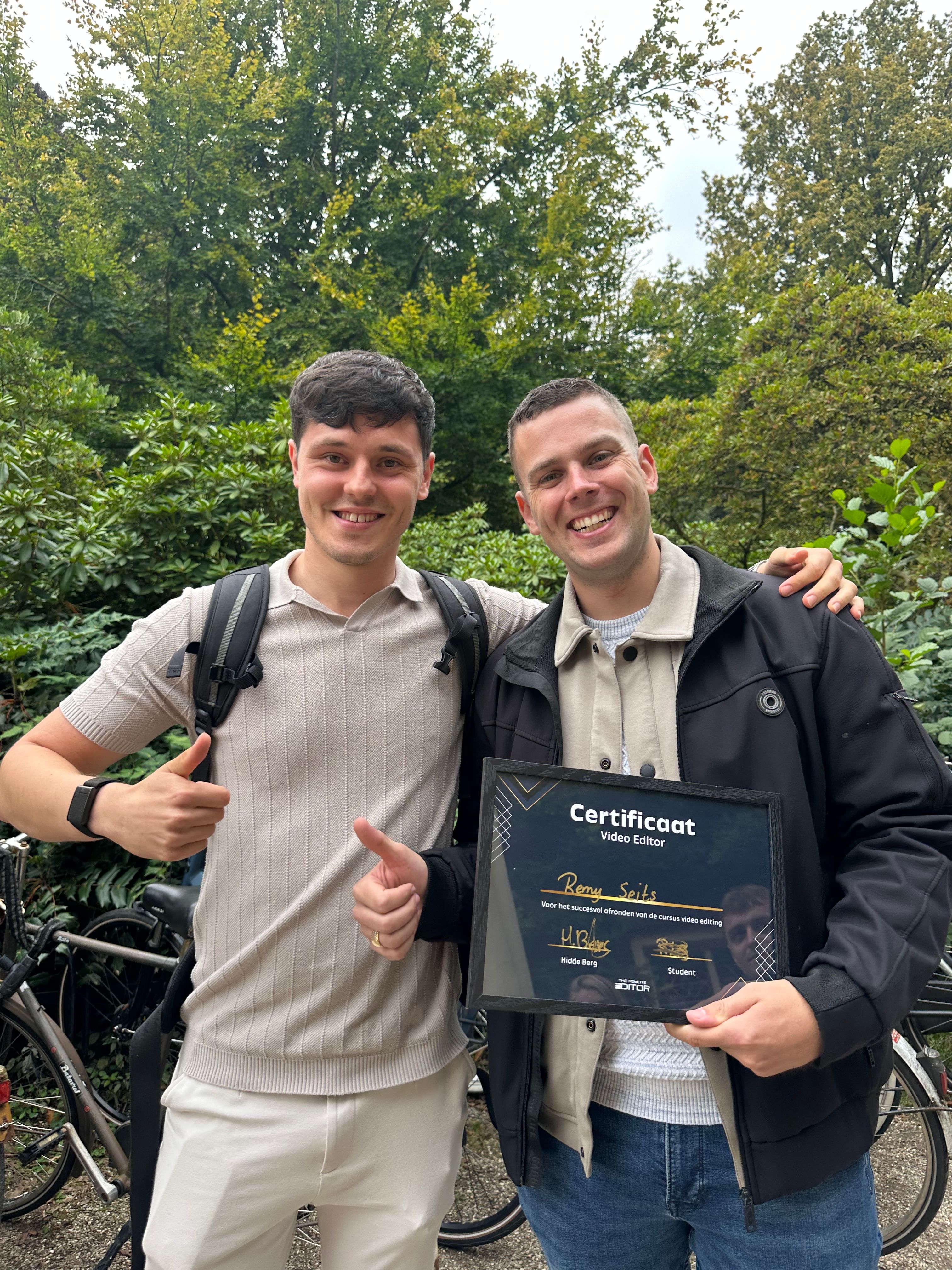 Certificaat van The Remote Editor